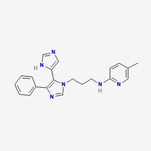 5-methyl-N-[3-(5'-phenyl-1H,3'H-4,4'-biimidazol-3'-yl)propyl]pyridin-2-amine