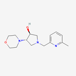 molecular formula C15H23N3O2 B3807029 (3S*,4S*)-1-[(6-methyl-2-pyridinyl)methyl]-4-(4-morpholinyl)-3-pyrrolidinol 