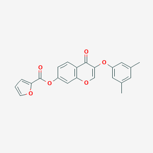 molecular formula C22H16O6 B380706 3-(3,5-dimethylphenoxy)-4-oxo-4H-chromen-7-yl 2-furoate 