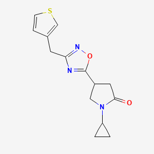 1-cyclopropyl-4-[3-(3-thienylmethyl)-1,2,4-oxadiazol-5-yl]-2-pyrrolidinone