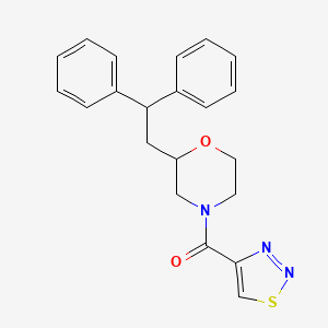 molecular formula C21H21N3O2S B3807071 2-(2,2-diphenylethyl)-4-(1,2,3-thiadiazol-4-ylcarbonyl)morpholine 