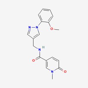 molecular formula C18H18N4O3 B3807075 N-{[1-(2-methoxyphenyl)-1H-pyrazol-4-yl]methyl}-1-methyl-6-oxo-1,6-dihydropyridine-3-carboxamide 