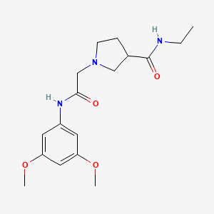 molecular formula C17H25N3O4 B3807086 1-{2-[(3,5-dimethoxyphenyl)amino]-2-oxoethyl}-N-ethylpyrrolidine-3-carboxamide 