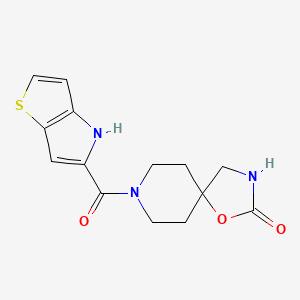 molecular formula C14H15N3O3S B3807114 8-(4H-thieno[3,2-b]pyrrol-5-ylcarbonyl)-1-oxa-3,8-diazaspiro[4.5]decan-2-one 