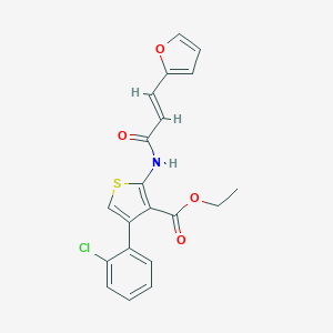 molecular formula C20H16ClNO4S B380712 Ethyl 4-(2-chlorophenyl)-2-{[3-(2-furyl)acryloyl]amino}-3-thiophenecarboxylate 