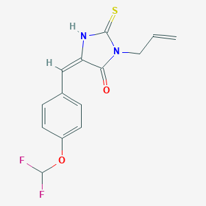 molecular formula C14H12F2N2O2S B380714 3-Allyl-5-[4-(difluoromethoxy)benzylidene]-2-thioxo-4-imidazolidinone 