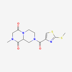 2-methyl-8-{[2-(methylthio)-1,3-thiazol-4-yl]carbonyl}tetrahydro-2H-pyrazino[1,2-a]pyrazine-1,4(3H,6H)-dione