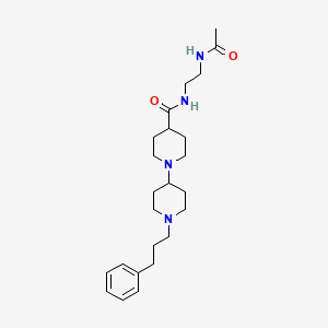 molecular formula C24H38N4O2 B3807158 N-[2-(acetylamino)ethyl]-1'-(3-phenylpropyl)-1,4'-bipiperidine-4-carboxamide 