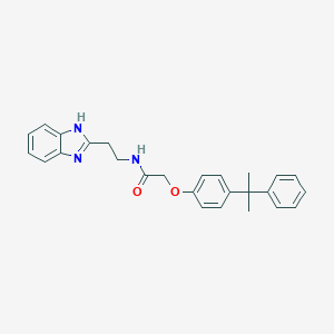 molecular formula C26H27N3O2 B380719 N-[2-(1H-benzimidazol-2-yl)ethyl]-2-[4-(2-phenylpropan-2-yl)phenoxy]acetamide CAS No. 307543-21-1