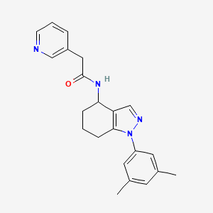 molecular formula C22H24N4O B3807190 N-[1-(3,5-dimethylphenyl)-4,5,6,7-tetrahydro-1H-indazol-4-yl]-2-(3-pyridinyl)acetamide 