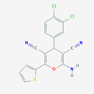 2-amino-4-(3,4-dichlorophenyl)-6-(thiophen-2-yl)-4H-pyran-3,5-dicarbonitrile