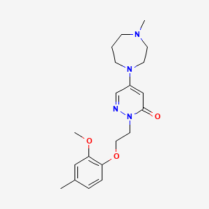 2-[2-(2-methoxy-4-methylphenoxy)ethyl]-5-(4-methyl-1,4-diazepan-1-yl)-3(2H)-pyridazinone