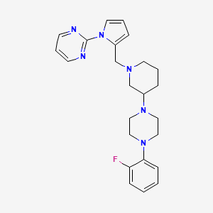 molecular formula C24H29FN6 B3807259 2-[2-({3-[4-(2-fluorophenyl)-1-piperazinyl]-1-piperidinyl}methyl)-1H-pyrrol-1-yl]pyrimidine 
