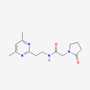 N-[2-(4,6-dimethyl-2-pyrimidinyl)ethyl]-2-(2-oxo-1-pyrrolidinyl)acetamide