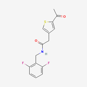 molecular formula C15H13F2NO2S B3807265 2-(5-acetyl-3-thienyl)-N-(2,6-difluorobenzyl)acetamide 