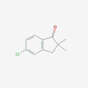 molecular formula C11H11ClO B038073 5-Chloro-2,2-dimethyl-2,3-dihydro-1H-inden-1-one CAS No. 118259-88-4