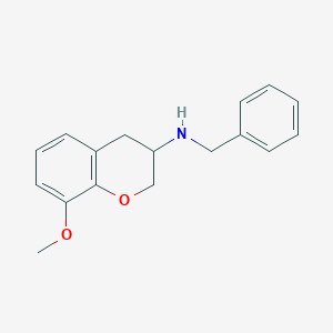 molecular formula C17H19NO2 B3807304 N-benzyl-8-methoxy-3-chromanamine 