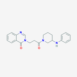 molecular formula C22H24N4O2 B3807311 3-[3-(3-anilino-1-piperidinyl)-3-oxopropyl]-4(3H)-quinazolinone 