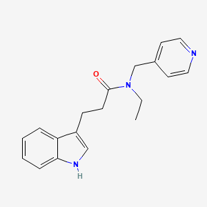 molecular formula C19H21N3O B3807326 N-ethyl-3-(1H-indol-3-yl)-N-(pyridin-4-ylmethyl)propanamide 
