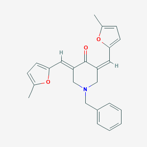 molecular formula C24H23NO3 B380734 (3Z,5E)-1-benzyl-3,5-bis[(5-methylfuran-2-yl)methylidene]piperidin-4-one 