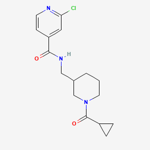 molecular formula C16H20ClN3O2 B3807345 2-chloro-N-{[1-(cyclopropylcarbonyl)-3-piperidinyl]methyl}isonicotinamide 