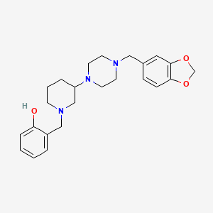 2-({3-[4-(1,3-benzodioxol-5-ylmethyl)-1-piperazinyl]-1-piperidinyl}methyl)phenol