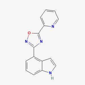 4-[5-(2-pyridinyl)-1,2,4-oxadiazol-3-yl]-1H-indole