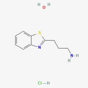 molecular formula C10H15ClN2OS B3807393 [3-(1,3-benzothiazol-2-yl)propyl]amine hydrochloride hydrate 