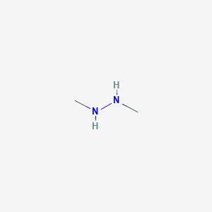 molecular formula C2H8N2<br>H3CNHNHCH3<br>C2H8N2 B038074 1,2-Dimethylhydrazine CAS No. 540-73-8