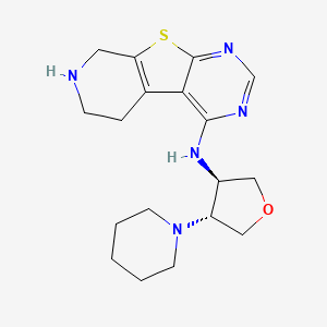 molecular formula C18H25N5OS B3807408 N-[rel-(3R,4R)-4-(1-piperidinyl)tetrahydro-3-furanyl]-5,6,7,8-tetrahydropyrido[4',3':4,5]thieno[2,3-d]pyrimidin-4-amine dihydrochloride 