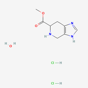 molecular formula C8H15Cl2N3O3 B3807414 methyl 4,5,6,7-tetrahydro-3H-imidazo[4,5-c]pyridine-6-carboxylate dihydrochloride hydrate 