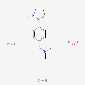 N,N-dimethyl-1-[4-(2-pyrrolidinyl)phenyl]methanamine dihydrochloride hydrate