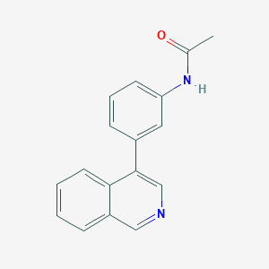 molecular formula C17H14N2O B3807423 N-[3-(4-isoquinolinyl)phenyl]acetamide 