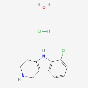 molecular formula C11H14Cl2N2O B3807437 6-chloro-2,3,4,5-tetrahydro-1H-pyrido[4,3-b]indole hydrochloride hydrate 