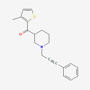 molecular formula C20H21NOS B3807444 (3-methyl-2-thienyl)[1-(3-phenyl-2-propyn-1-yl)-3-piperidinyl]methanone 
