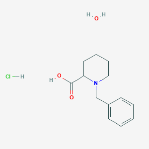 molecular formula C13H20ClNO3 B3807447 1-benzyl-2-piperidinecarboxylic acid hydrochloride hydrate 