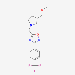 5-{[3-(methoxymethyl)-1-pyrrolidinyl]methyl}-3-[4-(trifluoromethyl)phenyl]-1,2,4-oxadiazole