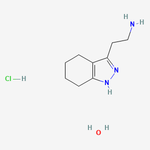 molecular formula C9H18ClN3O B3807458 [2-(4,5,6,7-tetrahydro-2H-indazol-3-yl)ethyl]amine hydrochloride hydrate 