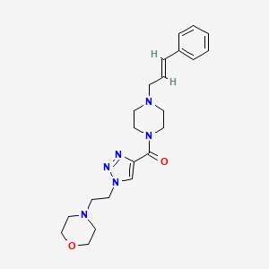 4-{2-[4-({4-[(2E)-3-phenyl-2-propen-1-yl]-1-piperazinyl}carbonyl)-1H-1,2,3-triazol-1-yl]ethyl}morpholine