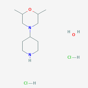 molecular formula C11H26Cl2N2O2 B3807473 2,6-dimethyl-4-(4-piperidinyl)morpholine dihydrochloride hydrate 