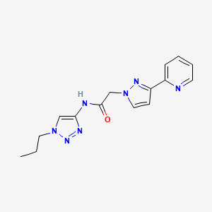 N-(1-propyl-1H-1,2,3-triazol-4-yl)-2-[3-(2-pyridinyl)-1H-pyrazol-1-yl]acetamide