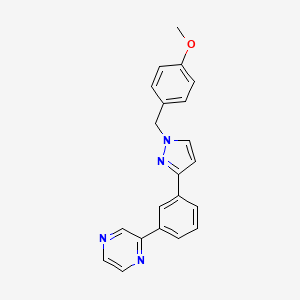 2-{3-[1-(4-methoxybenzyl)-1H-pyrazol-3-yl]phenyl}pyrazine