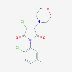 molecular formula C14H11Cl3N2O3 B380753 3-chloro-1-(2,5-dichlorophenyl)-4-(4-morpholinyl)-1H-pyrrole-2,5-dione CAS No. 307534-51-6