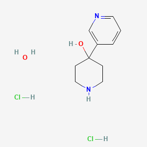molecular formula C10H18Cl2N2O2 B3807533 4-(3-pyridinyl)-4-piperidinol dihydrochloride hydrate 