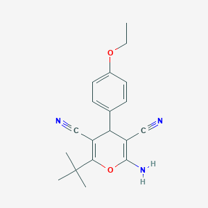 molecular formula C19H21N3O2 B380754 2-amino-6-tert-butyl-4-(4-ethoxyphenyl)-4H-pyran-3,5-dicarbonitrile CAS No. 371206-06-3