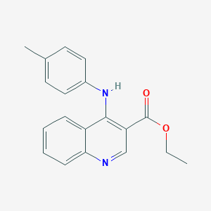 molecular formula C19H18N2O2 B380758 Ethyl 4-[(4-methylphenyl)amino]quinoline-3-carboxylate 