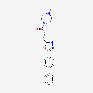1-{3-[5-(4-biphenylyl)-1,3,4-oxadiazol-2-yl]propanoyl}-4-methylpiperazine