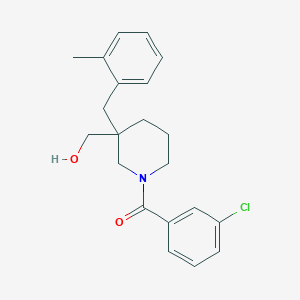 [1-(3-chlorobenzoyl)-3-(2-methylbenzyl)-3-piperidinyl]methanol