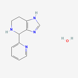 molecular formula C11H14N4O B3807598 4-(2-pyridinyl)-4,5,6,7-tetrahydro-3H-imidazo[4,5-c]pyridine hydrate 