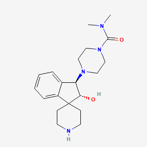 molecular formula C20H30N4O2 B3807605 4-[(1R,2R)-2-hydroxyspiro[1,2-dihydroindene-3,4'-piperidine]-1-yl]-N,N-dimethylpiperazine-1-carboxamide 